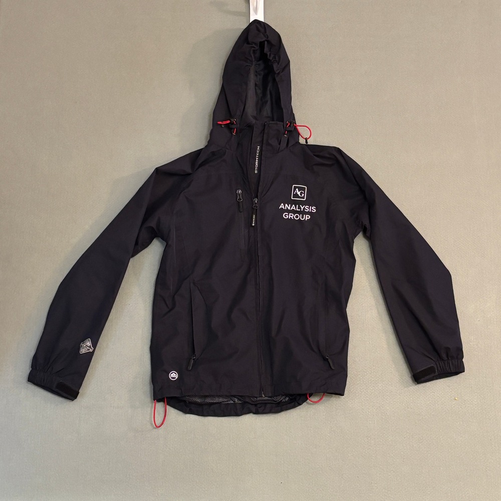 Stormtech Performance Mens XS Black Analysis Group Hooded Rain Jacket Shell